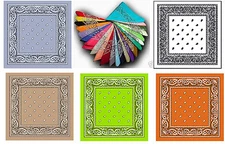 DOZEN (12) Paisley Bandana Cotton Scarf Scarve Head Wrap Face Mask*U PICK COLORS