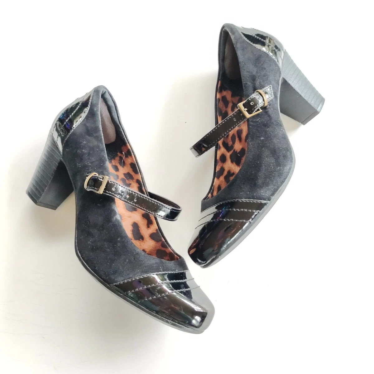 Clarks Sapphire Stel Women s Mary Jane Pump Black Suede Black Size