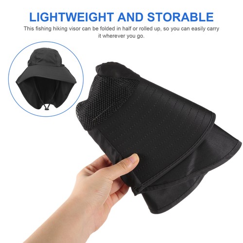 Cappello Sole Uomo Running Estivo Protezione UV Berretto Spiaggia Tesa Larga Visiera Pesca - Foto 9 di 12