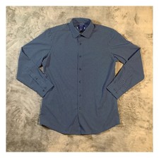 Apt. 9 Men's Slim Fit Geometric Dress Shirt Blue Size M
