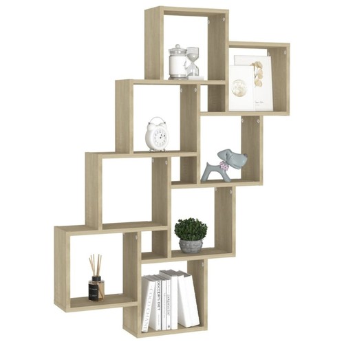 Scaffale moderno a cubo da parete portaoggetti galleggiante legno ingegnerizzato vidaXL - Foto 13 di 16