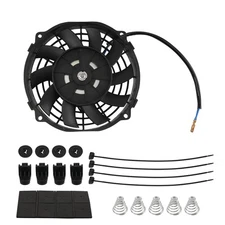 Cooling System Fan Assembly 8.27" for Universal Vehicle Application Black
