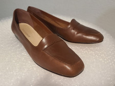 Enzo Angiolini Womens Brown Leather Loafer Fl...