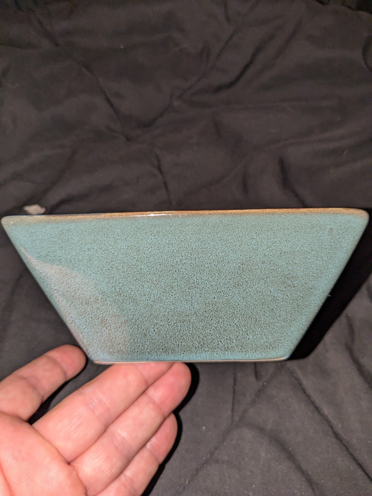 Gibson Elite Kiesling - Square Cereal Soup Bowl - Turquoise - New Replacement 