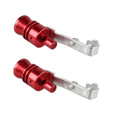 2x L Red Car Turbo Sound Noise Whistle Exhaust Pipe Booster Muffler Simulator 2x L Red Car Turbo Sound Noise Whistle Exhaust Pipe Booster Muffler Simulator