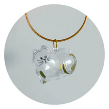 Transparent Dog Hair Storage Container Adorable Pet Keepsake Capsule Pendant wit