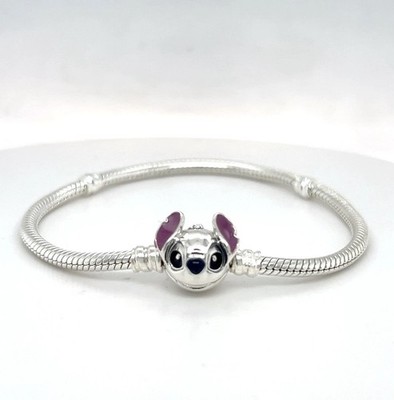GENUINE PANDORA x DISNEY Stitch Clasp Snake Chain Bracelet