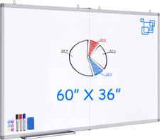 White Board Dry Erase 60 X 36 Large Magnetic Whiteboard 5' X 3' Dry Erase Board