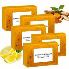 Turmeric Kojic Acid Brightening Soap Skin Whitening Dark Spots lightening Acne