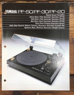 Yamaha PF-50 PF-30 PF-20 Turntable Dealer Brochure Brochure