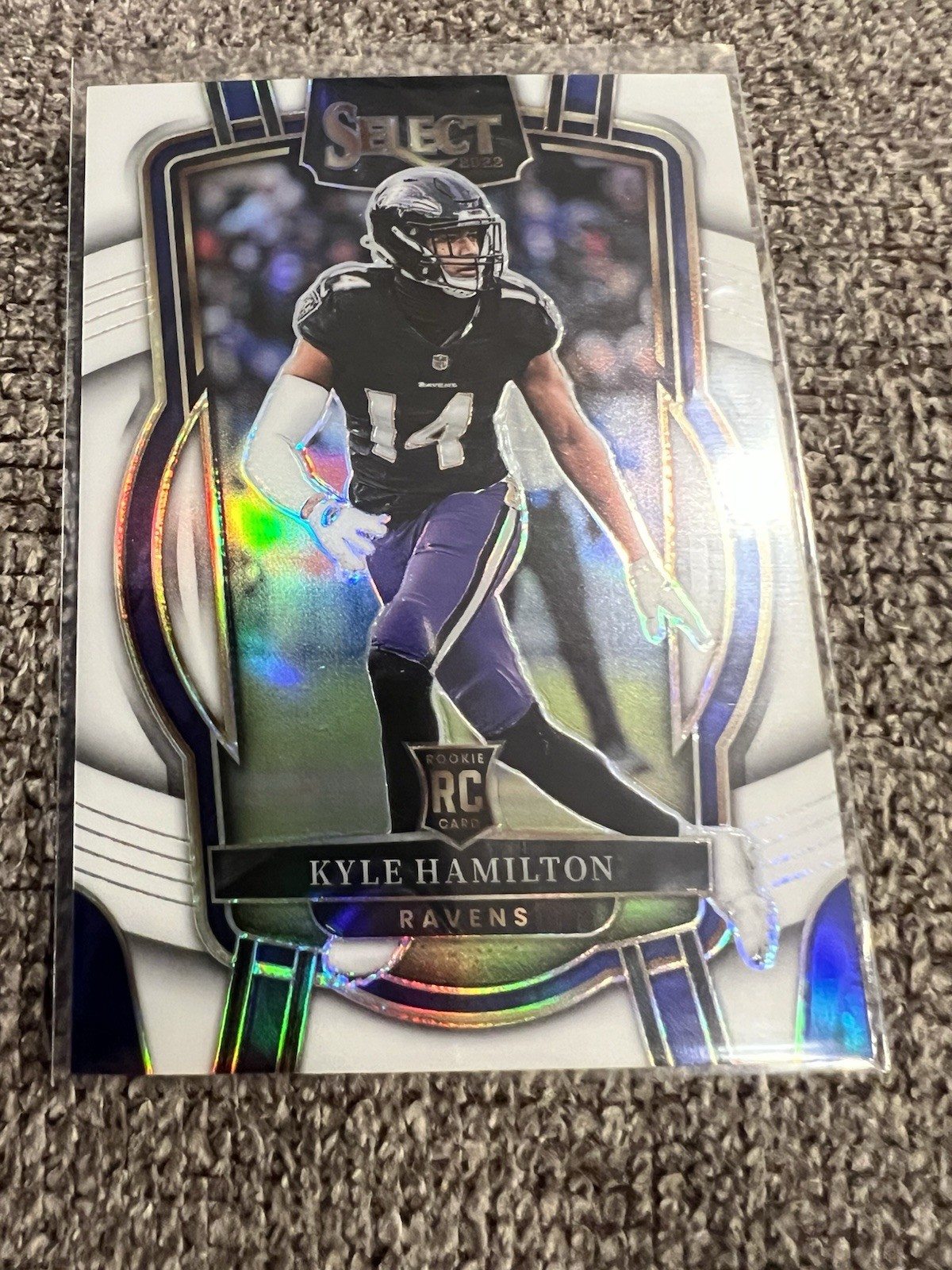 2022 Panini Select Club Level Kyle Hamilton #294 White Prizm #/35 (RC) Ravens