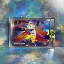 Topps 2025 Chrome Helix Justin Herbert HX-16 Insert Los Angeles Chargers NFL