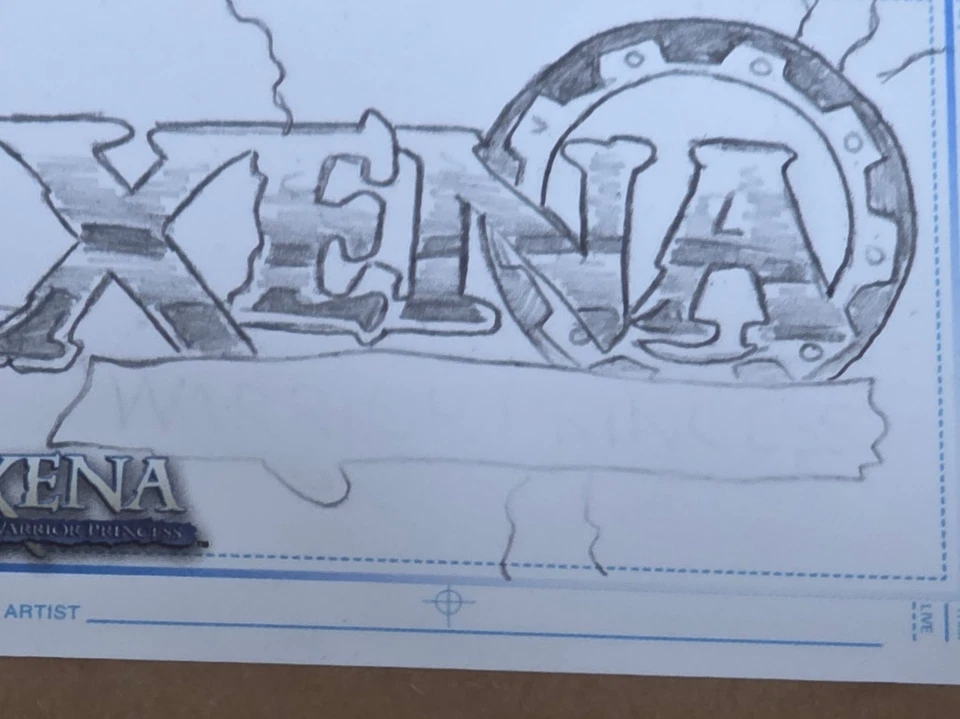 Rittenhouse Xena Art & Images Logo Sketch Card - Unissued - Image 2 of 3