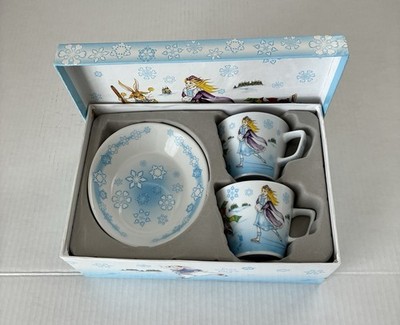 Paul Cardew Alice In Winterland Cafe 4 Piece Porcelain Cup And Saucer Set In Box