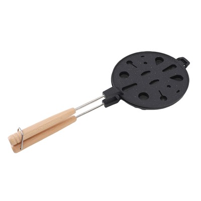 (Schwarz)Walnut Cookie Mold Maker 12 Löcher Aluminium Legierung Holz Antihaft DE