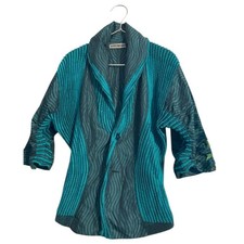Green 3D Steam Stretch Pleated Jacket by ISSEY MIYAKE