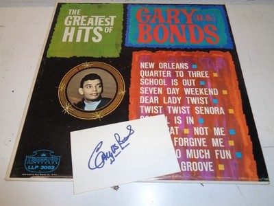 GARY (U.S.) BONDS Greatest Hits Of Legrand LLP 3003  1962 33RPM w/ Signed Card