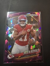2025 Prizm #341 Jalen Royals Purple Ice #/225 Kansas City Chiefs NFL FOOTBALL 🏈