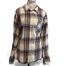 Time And Tru XXXL Plaid Button Down Women's 22 3XL