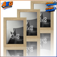 Bilderrahmen Holz 13X18Cm Natur 3Er Set Fotorahmen MDF 5X7 Zoll 3 StüCk