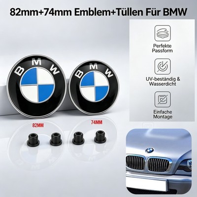 82, 74MM Vorne Motorhaübe, Heck Kofferraum Emblem Blau&Weiß Für BMW E36 E46