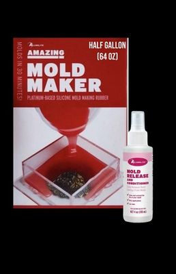 #ad Alumilite SiliconeRubber Mold Maker HalfGallon 64oz 4oz.Release ConditionSpray $90.00