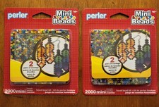 NEW 2 Perler Mini Beads Earring Jewelry Craft Kit 4000 beads  fuse peg boards