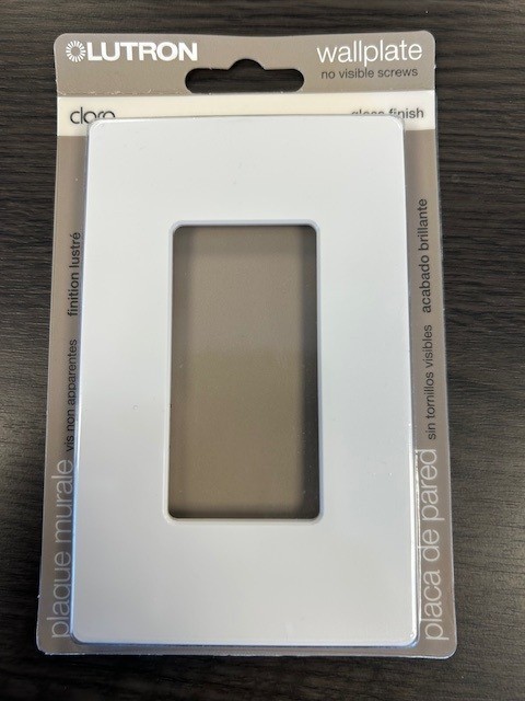 Lutron Claro Wall Plate CW-1-WH 