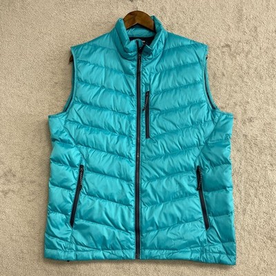 NEW Lands' End Men's M  Packable Down Vest Algiers Blue