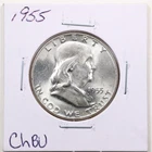 1955 50C Franklin Half Dollar in Choice BU Condition #7421