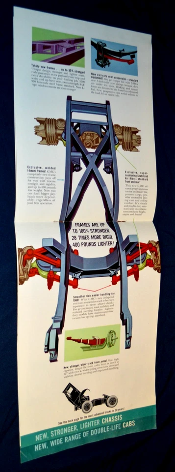 Camión semicomercial GMC 1960 folleto de ventas original concesionario LW7000 vintage Foto 3 de 4