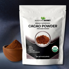 Raw Cacao Powder Organic Unsweetened 1lb Non GMO, Vegan, Parve