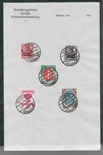 REICH WEIMARER REPUBLIK SONDERBLATT Mi 105-109 / SO.-STEMPEL NATIONALVERSAMMLUNG