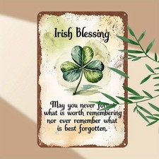 2D St. Patrick's Day Home Decor Irish Blessing Rustic Metal Sign Garden Decor
