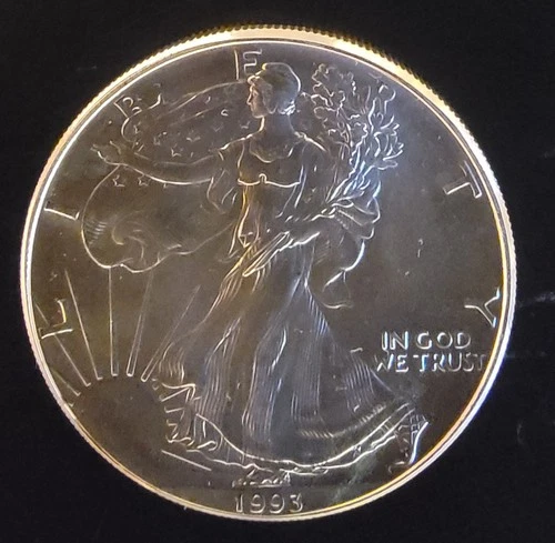 1993 American Eagle Toned Walking Liberty Bullion Vtg-0.999 Silver 1 Oz Coin 3e