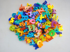 Huge Lot of Colorful Magnetic Letters & Numbers -Different Styles- (250 pieces)