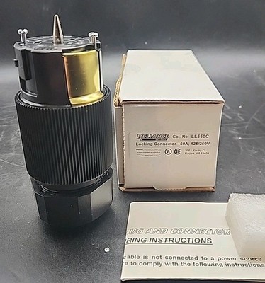 New Reliance Controls LL550C 50A 125/250V Generator Locking Female Connector