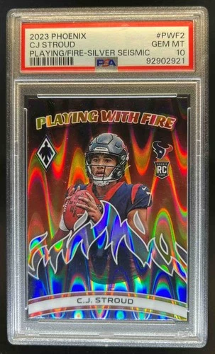 2023 Phoenix C.J. Stroud Playing with Fire RC Silver Seismic #PWF-2 PSA 10