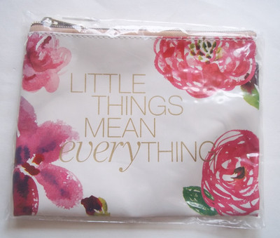 ''LITTLE THINGS Mean Everything'' Cosmetic Clutch - 7.5'' X 6''  - VICTORIA'S SECRET