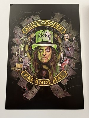 Alice Cooper Hand Signed concert poster Paranormal Tour 2017 Proof VIP Package