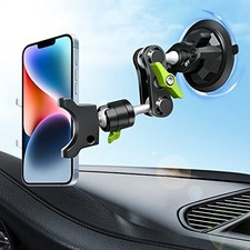 Suction Cup Phone Mount 360 Rotating Universal Ball Head Arm for Car Black
