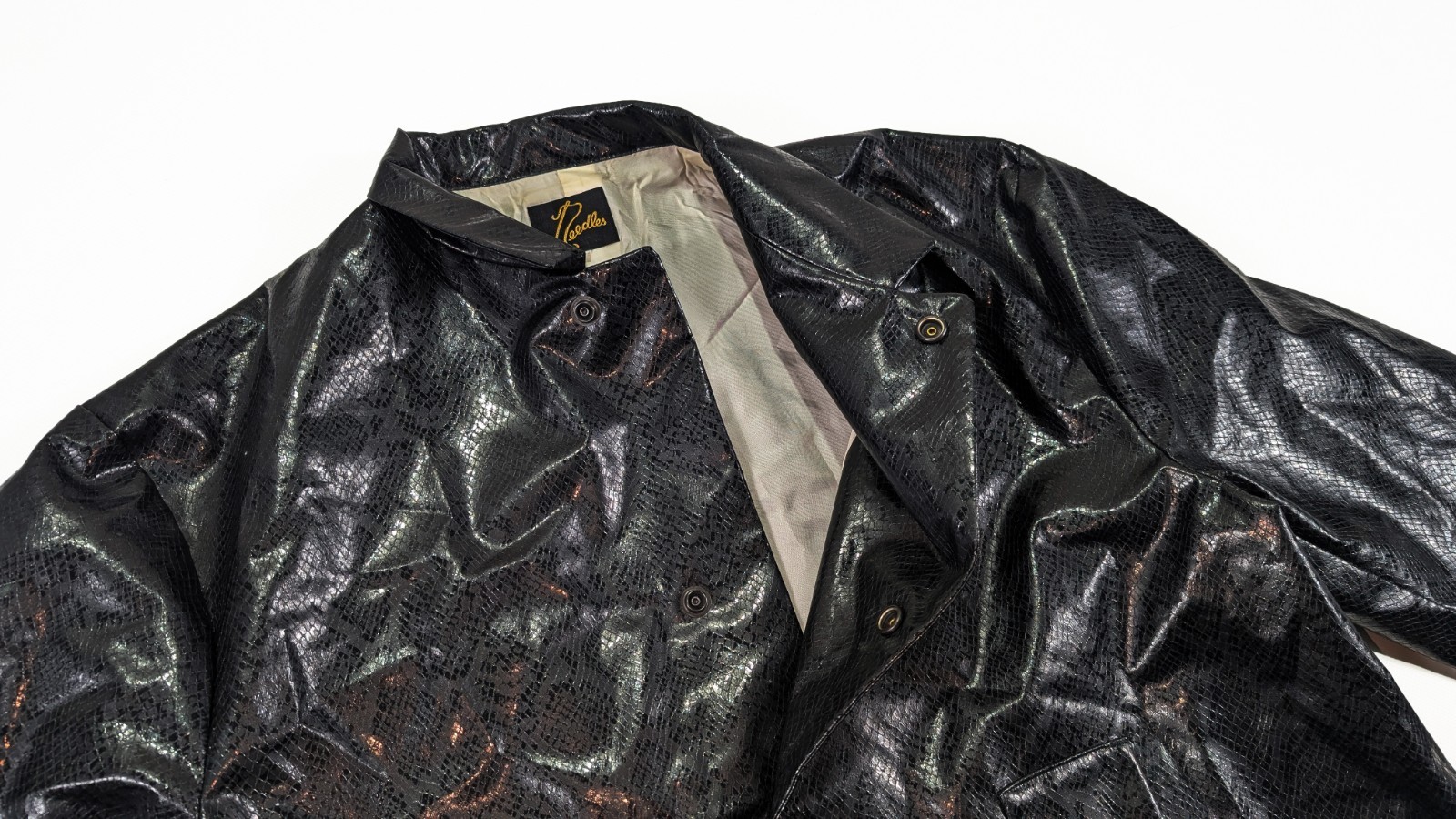 Needles Python Print Coach Jacket Size 2 Made in … - image 7
