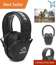 Ear Protection Earmuffs Slim Passive Black 27dB Noise Reduction Shooting