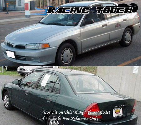 Mitsubishi Mirage 97 98 99 00 01 1997-2001 ES LS 4D Window Visors Sun Guard - Picture 7 of 7