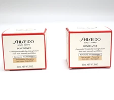 New Lot of 2 Shiseido Benefiance Overnight Wrinkle Resisting Cream 30ml