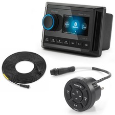 Clarion CMM-30 Marine Source Unit with Color LCD Display CMR-10 Wired Marin...