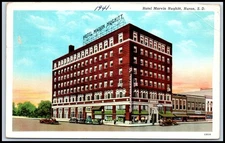 Postcard Hotel Marvin Hughitt Huron SD B51