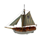 Vintage Playmobil Ship Victorian Marine Pirate Naval Schooner w 2 Cannons 6348