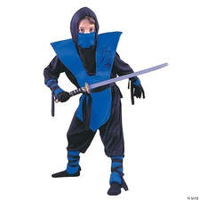 Kids Complete Blue Ninja Costume Fun World Large