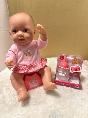 Missy Kissy Baby Doll (Preloved) Unicorn Outfit, New Accessories & Adoption Cert